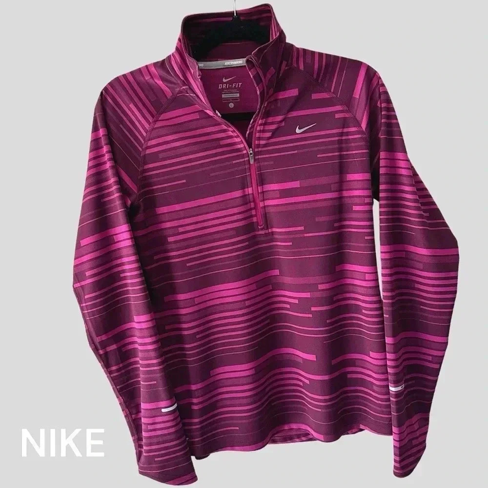 NIKE | NWOT | DRI-FIT ELEMENT JACQUARD TOP | SIZE:LARGE